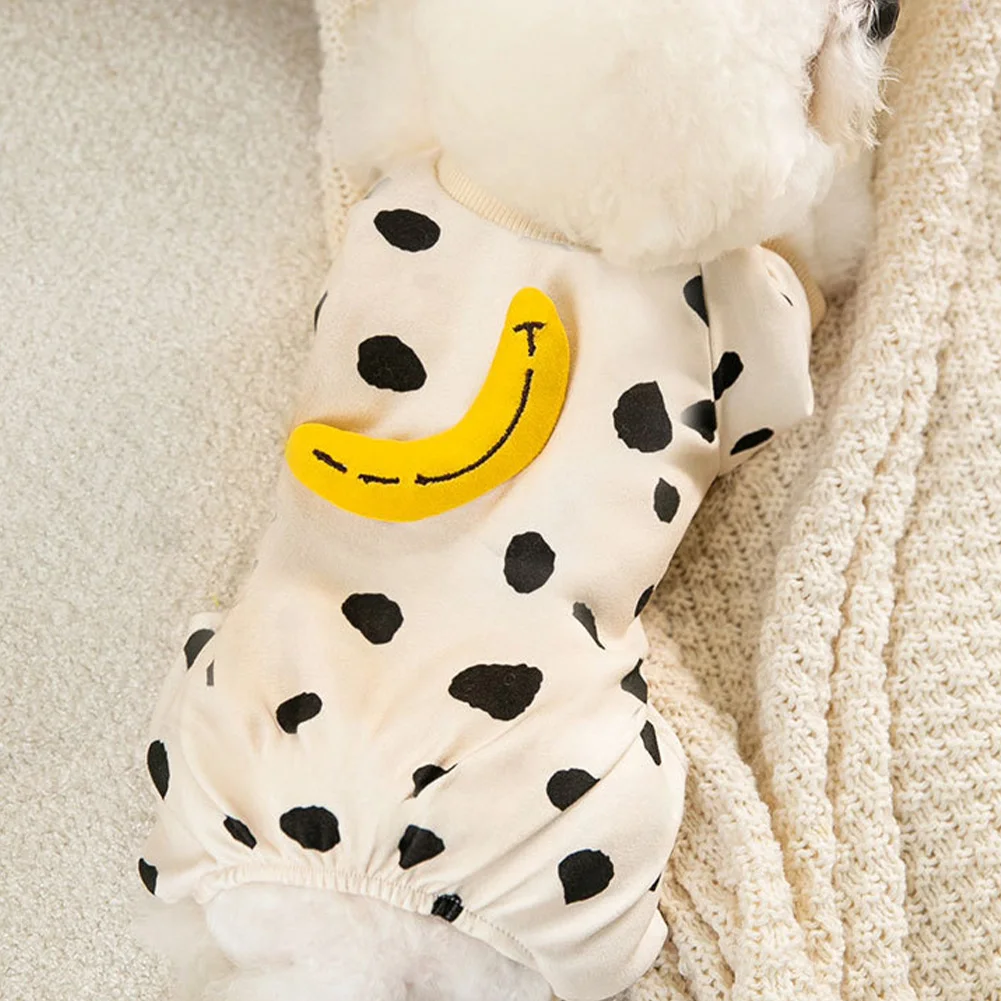 100% Cotton Kawaii Pet Striped Jumpsuit Clothes for Small Dogs Sweet Pajamas Cute Cartoon Pattern Kitten Puppy Shirt Pajama pet clothes