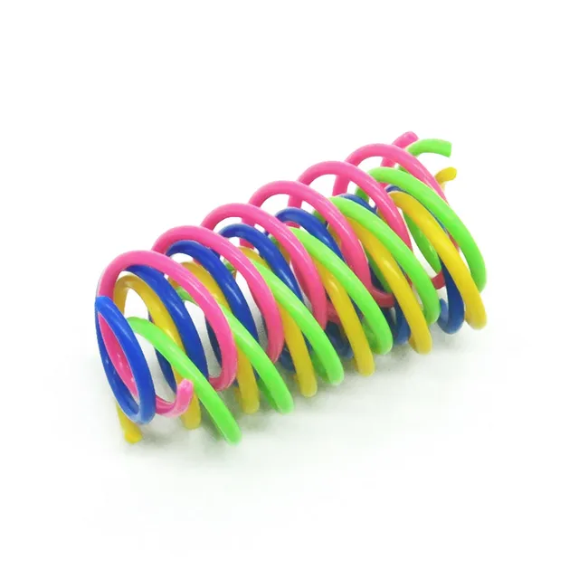 8/20/50Pcs Kitten Cat Toys Wide Durable Heavy Gauge Cat Spring Toy Colorful Springs Cat Pet Toy Coil Spiral Springs Pet Intera 5