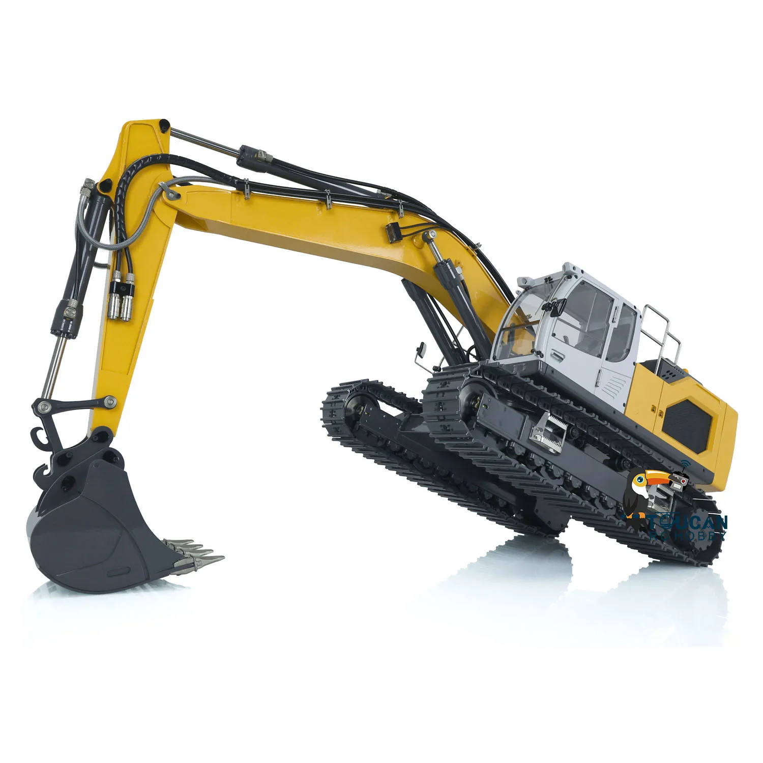 1/14 Metal Hydraulic RC Excavator 945 Remote Control Painted Trucks 5CHValve Digger Model Car Toucan RC Hobby Boy Toys TH21415 2