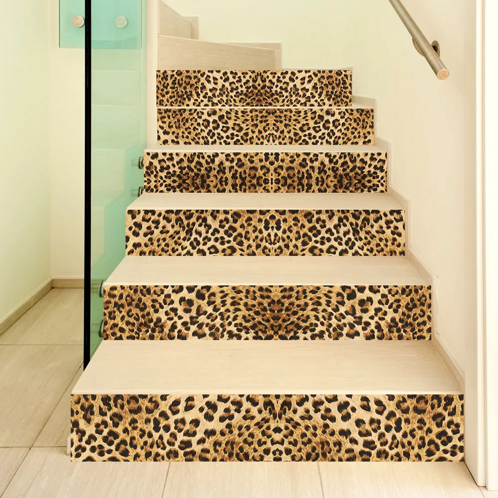 Description Picture 4 of item6 Pcs Artistic Stairs Stickers Self Adhesive Waterproof Vinyl Floor Stickers Wall for Bathroom Staircase Decoration Home Decor