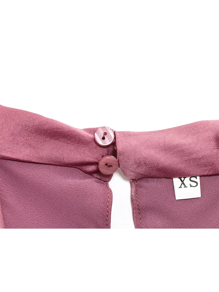 TFMLN Summer Women's Splicing Solid Color Long Elegant Patchwork Design Slimming Swinging Collar Sleeveless Temperament Dress