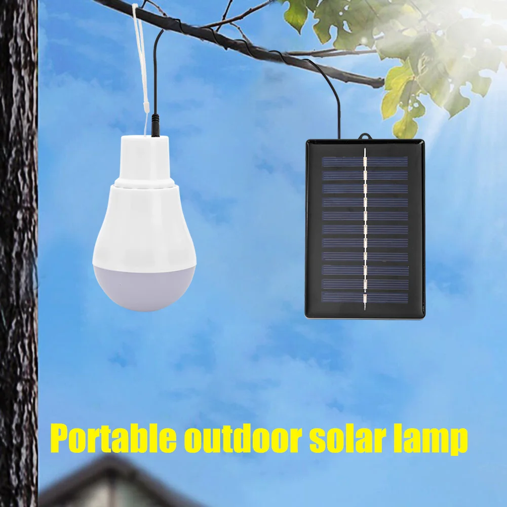 태양 에너지 전원 야외 램프, 휴대용 USB 충전 조명, 저전력 소비, 긴 수명 LED 전구, 5V, 15W, 300LM