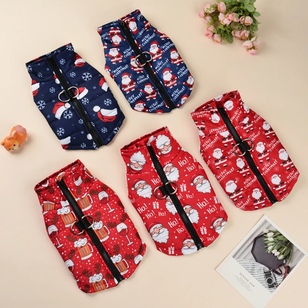 Waterproof Dog Jacket Soft Puppy Coat With High Collar Winter Warm Costume Chihuahua Vest For Small Dogs Christmas Pet Supplies 2