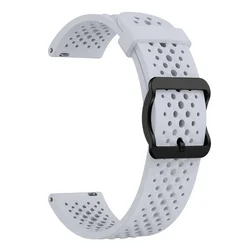 Breathable 22mm Silicone Sports Watch Band Strap for 20mm Universal (Grey)