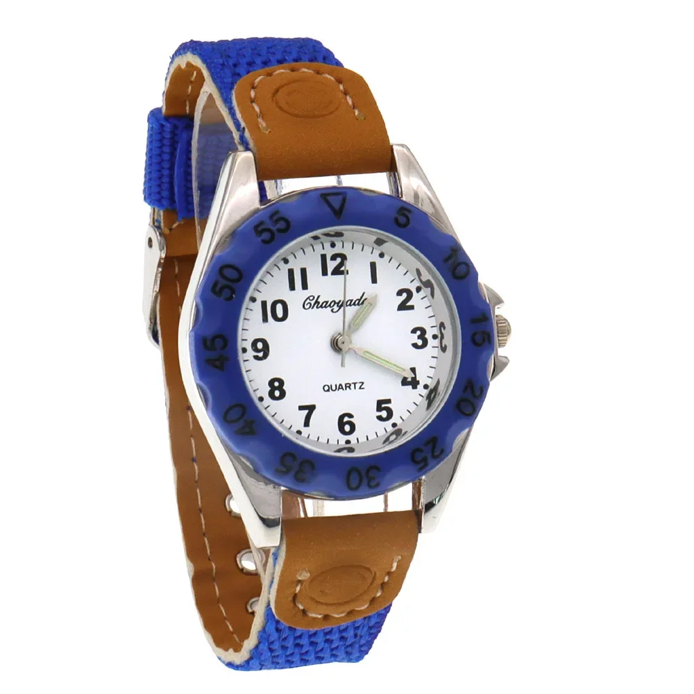 Fashion Children Watches Luminous Nylon Band Kids Watch Boy Girls Wrist Quartz Sports Wristwatches 4
