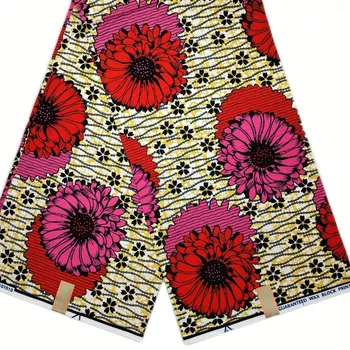 100% Cotton Ankara African Fabric Kente Disco Real Wax Fabric Nigeria Ghana Style Tissu Sewing Dress Craft DIY 1