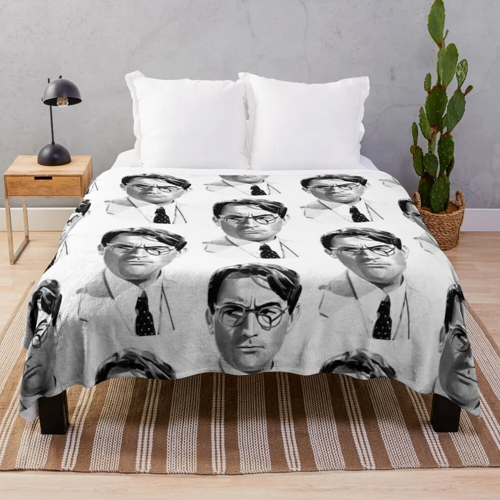 Фото Одеяло Atticus (черно-белое), мягкое одеяло Манга №1