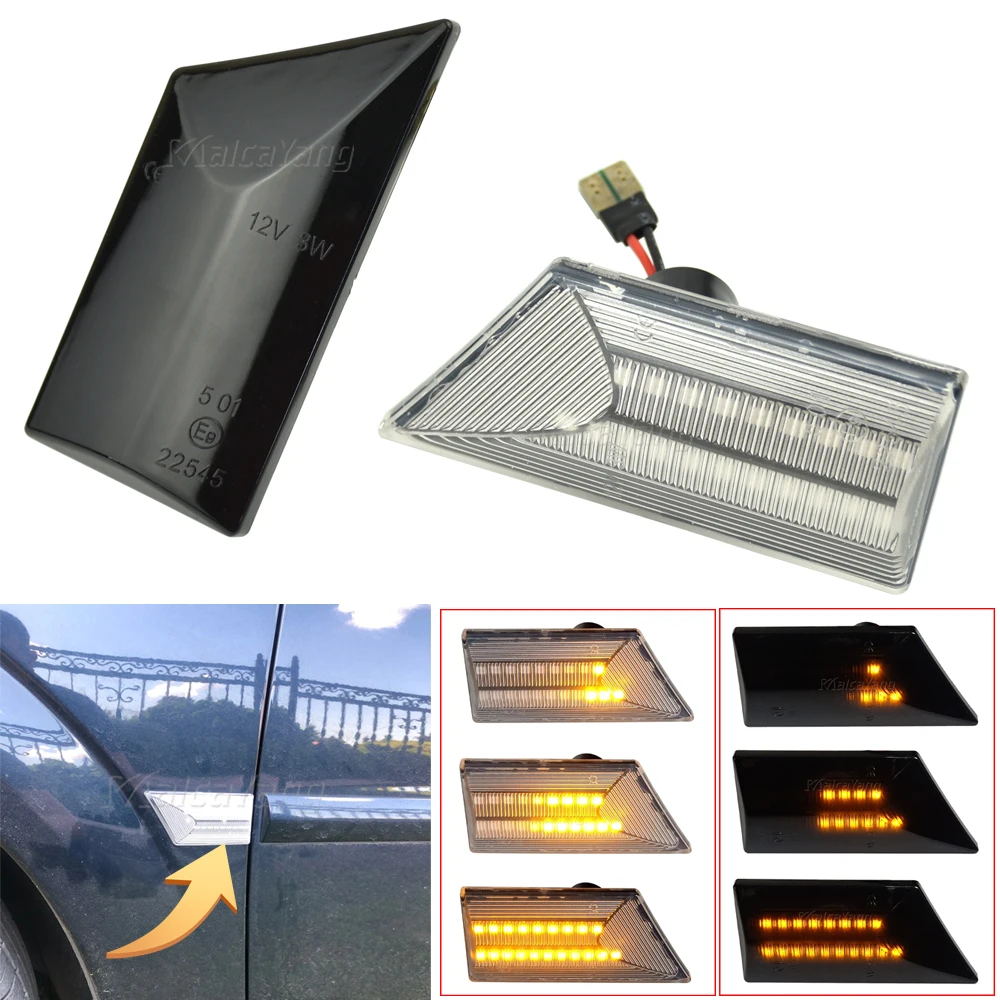 

Светодиодный динамический сигнал поворота, 2 шт., боковой габаритный фонарь, последовательный указатель поворота для Opel Vectra C Signum 2002 2003 2004 2005-2006