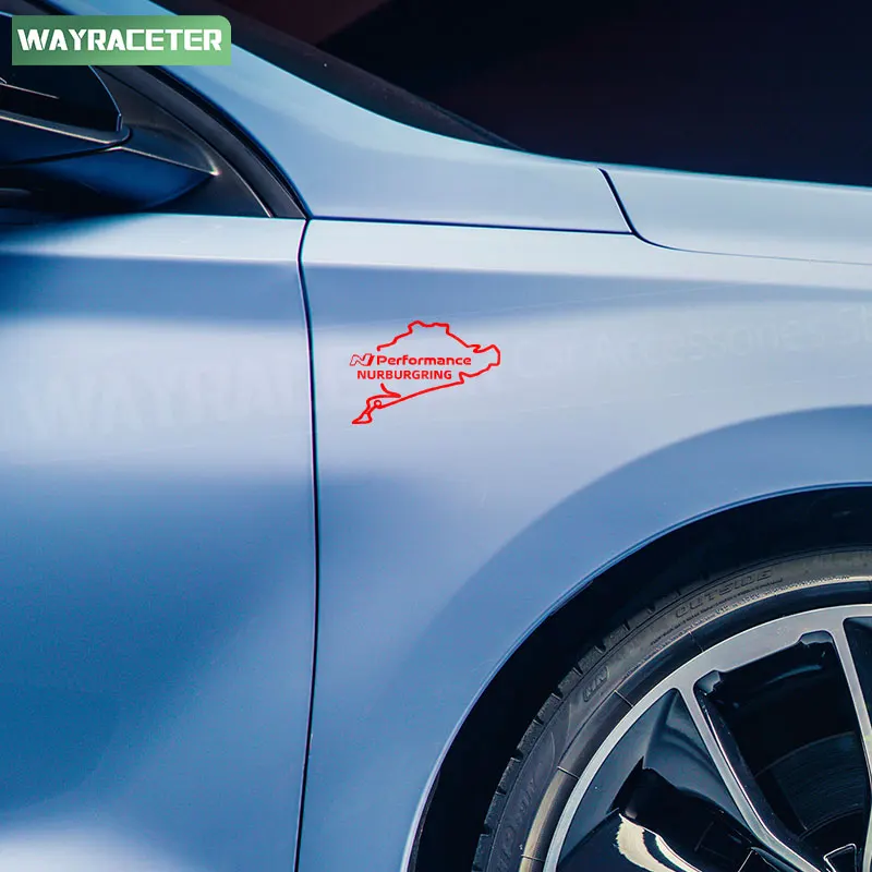 1 Pc N Line Performance Nürburgring Sticker Side Fender Window Decal For Hyundai i30 i20 Tucson Elantra Veloster Kona Sonata