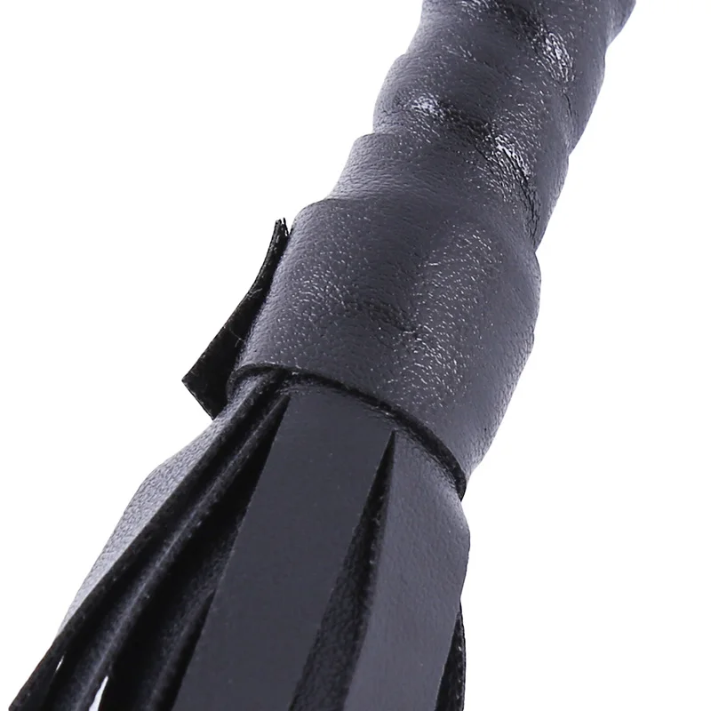 Pu Leather Pimp Whip Racing Riding Crop 1PC Party Flogger Hand Cuffs Queen Black Horse Riding Whip horse riding equipment horse riding whip