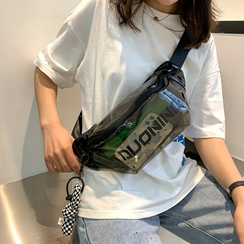 Stylish Women's Sports Leisure PVC Messenger Bag