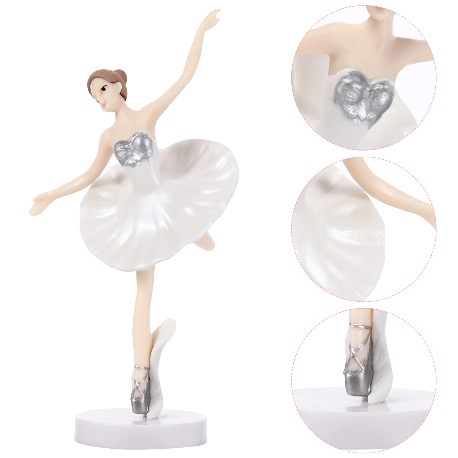 

Beautiful Cake Decorations Elegant Adornment Set Plastic Dancing Girl Crafts Figurines