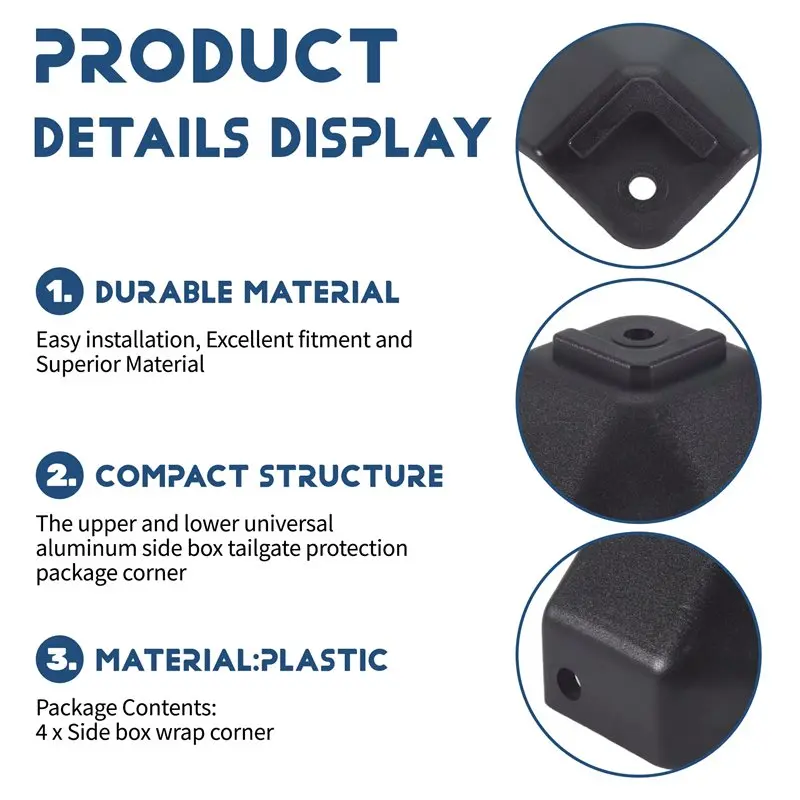 A54P-사이드 박스 가방 코너 테일 박스 가방 코너 플라스틱 테일 박스 가방 코너 트렁크 보호 오토바이 사이드 박스 액세서리