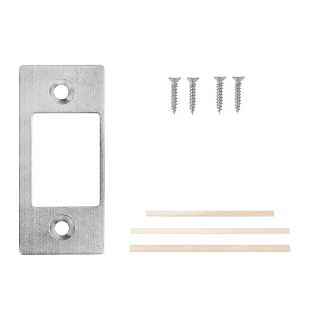 1set Large Hole Strike Plate Fix Deadbolt Misalignment Deadbolt Restorer Strike Plate Stainless Steel Home Improvement Hardware