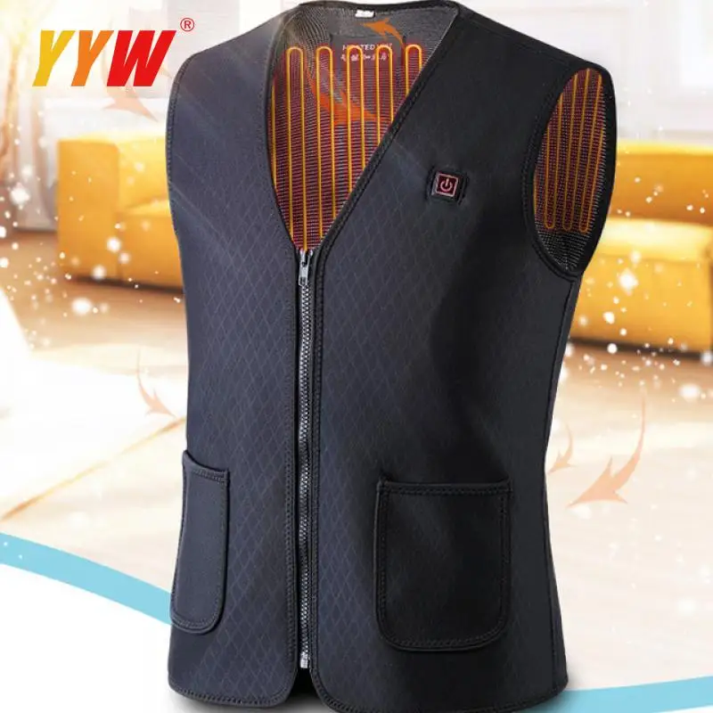 

Зимняя Теплая мужская куртка, умный жилет с подогревом, куртка с электрическим подогревом для треккинга через USB, обогреватель тела, нагревательная подушка, Охотничий Жилет с подогревом, куртка