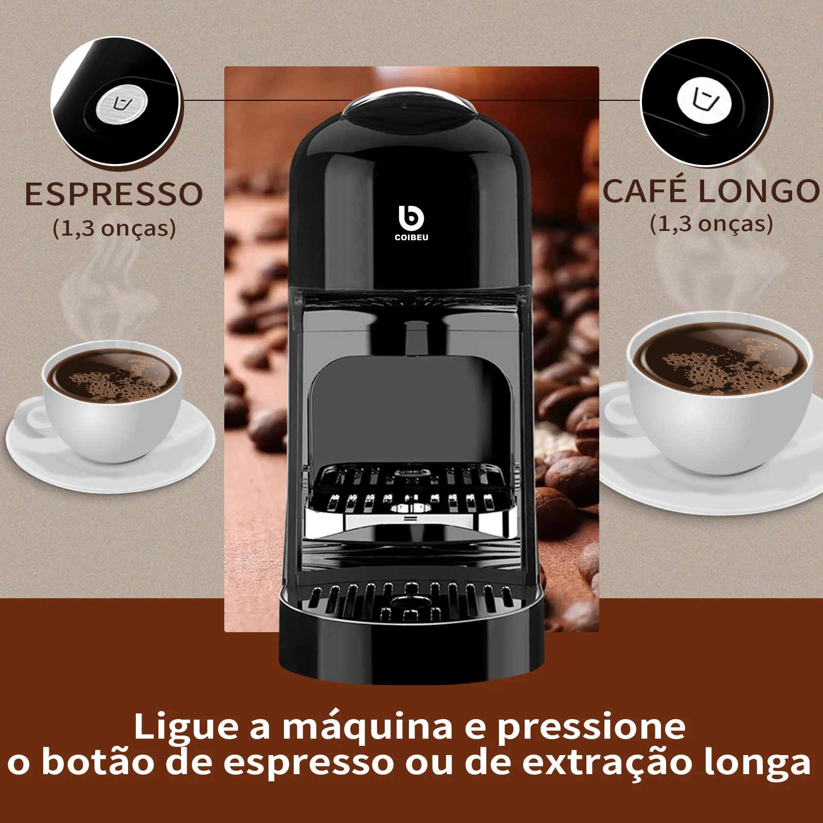 Máquina de café totalmente automática，Máquina de café expresso，Pressão da bomba 20 Bar，127V，900ML 5
