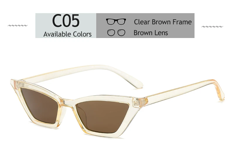 Radfahren 8 stücke Cat Eye Sonnenbrille Frauen Vintage Marke Designer Sonnenbrille Kleine Rahmen Shades Retro Damen Cateye Sonnenbrille UV400 – Detail 15