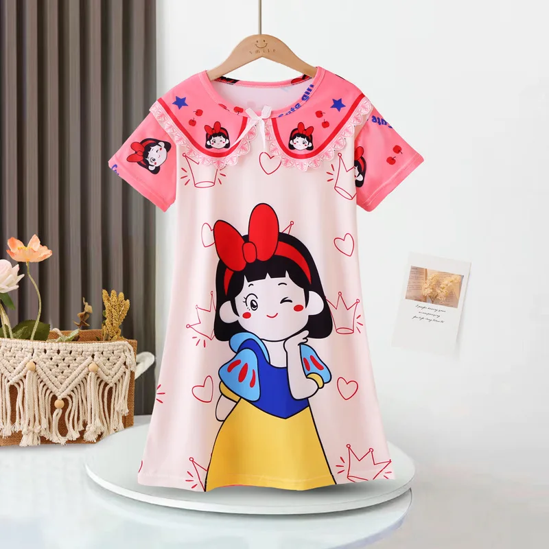 여아 여름 잠옷, 여아 잠옷 및 로브, 어린이 집 의류, 라운지 착용, 여아 공주 잠옷 로브, 2024