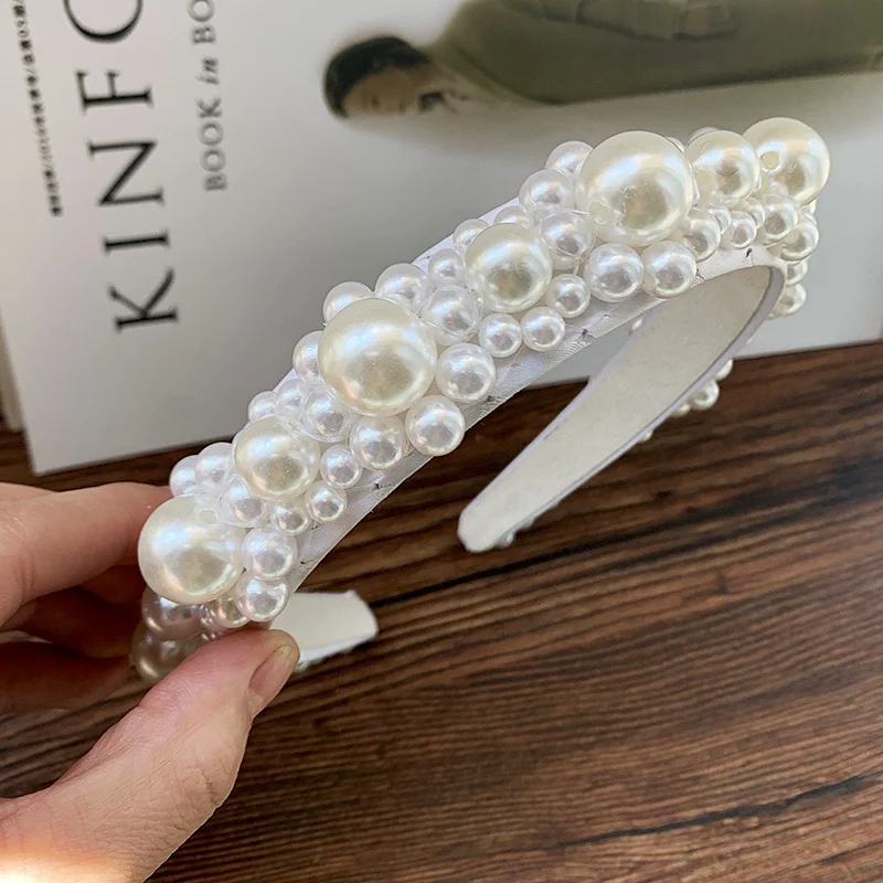 2022 neue Einfache Geometrische Haarband Perle Haar Hoop Frauen Mädchen Kristall Headwear Stirnband Haar Ornament Mode Haar Zubehör – Detail 14