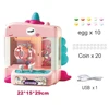Cartoon Animal Doll Machine Coin Operated Play Game Claw Catch Toy Mini Claw Machine Clip Doll Game Machine with Sound and Light 6
