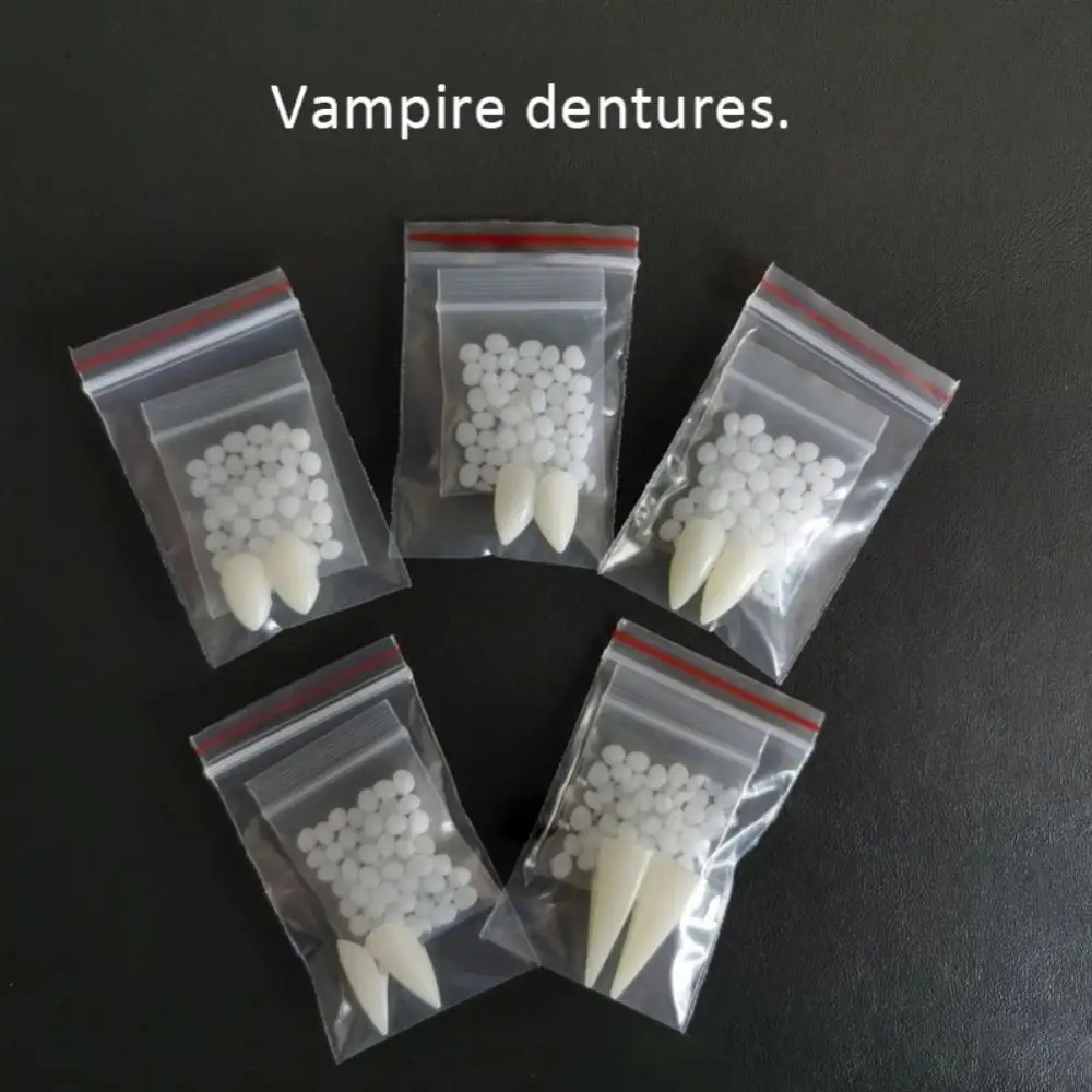 VampireTeethFangsDenturesPropsHalloweenPartyFangsDecorationDiy