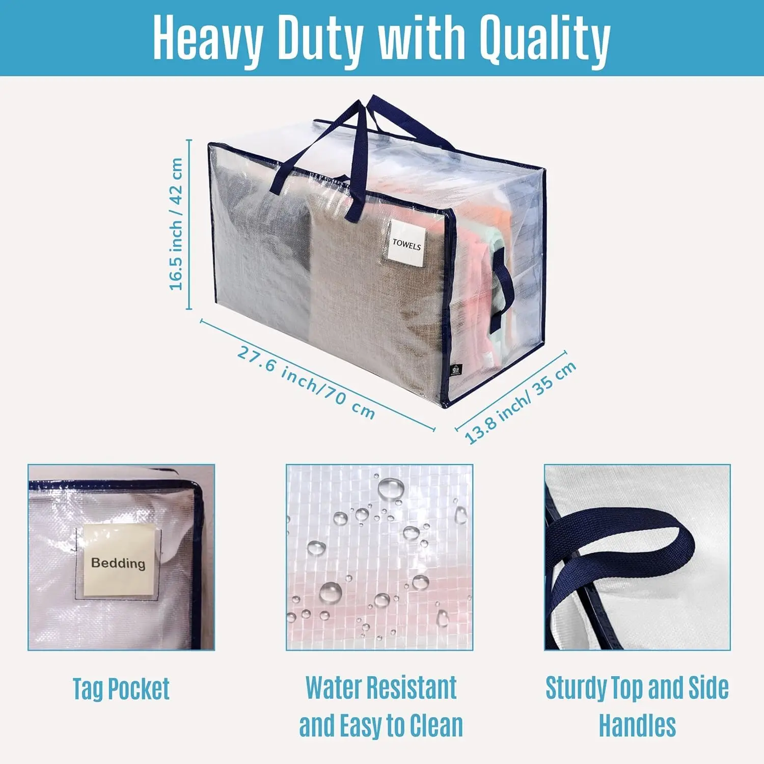 10 Pack Moving and Storage Bags, Heavy Duty, Alternative to Moving Boxes, Large Packing Totes Supplies for College Dorm Room wit 3