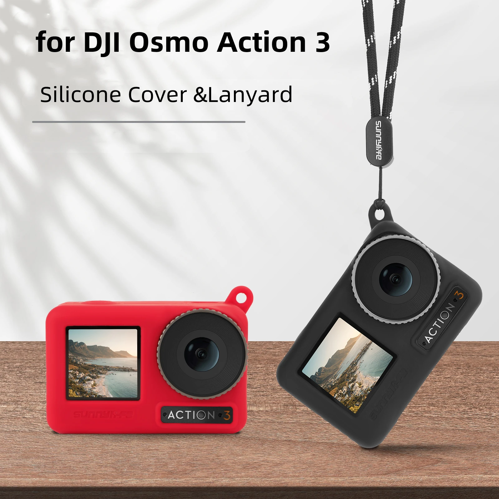 

Силиконовый чехол для DJI Action 3, защитный чехол с защитой от царапин, защитный чехол для камеры со шнурком для DJI OSMO ACTION 3/4, аксессуары