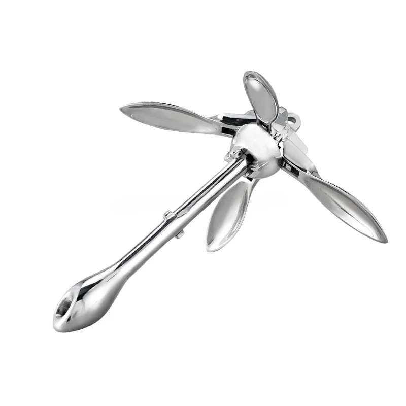 

10kg 316 Stainless Steel Boat Folding Grapnel Anchor Usbmon Marine Hardware Yacht 0.7/1.5/2.5/3.2/4/5/6/7/8/10/12KG