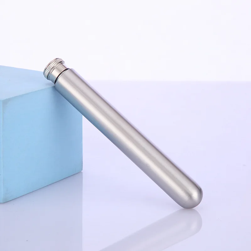 Stainless Steel Flask Flasks Wine Whisky Bottle Tubular 1.5oz Portable Whiskey