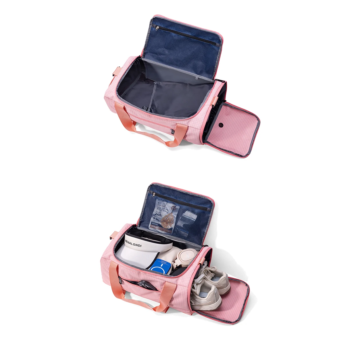 Plaid Sports Bag Women's Wet and Dry Separation Fitness Bag Men's Outdoor Large-Capacity Messenger Travel Bag with Shoe Warehous