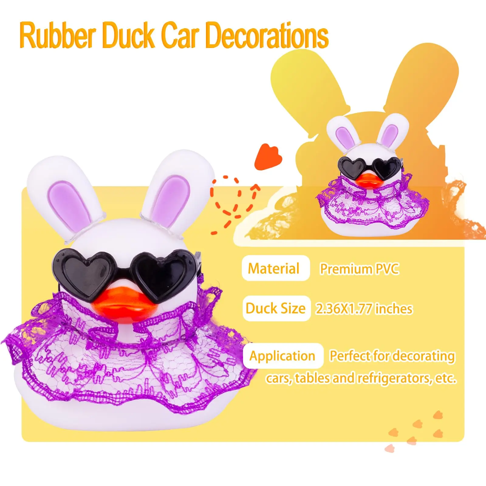 Car Duck Rubber Duck Car Ornaments Duck Car Dashboard Decorations Rubber Duck  Car Accessories 2