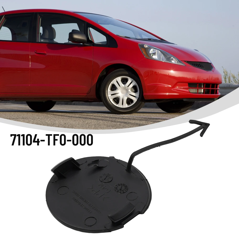 

1pc Front Bumper Tow Hook Cover Eye Cap Trim For Honda For Fit 2009-2011 Black Plastic Car Accessories 71104-TF0-000 71104TF000