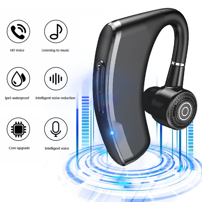 

Headphone V9 bluetooth-compatible Earphone Hands-free Wireless Headset Noise Control With Microphone High Quality Stereo Audio