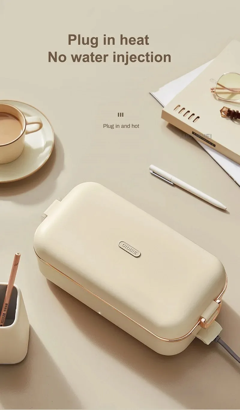 Description Picture 4 of itemPortable 800ml Electric Lunch Box Travel Heated Lunch Box Water-free Food Heater 304 stainless steel Insulated Lunch Box 220V