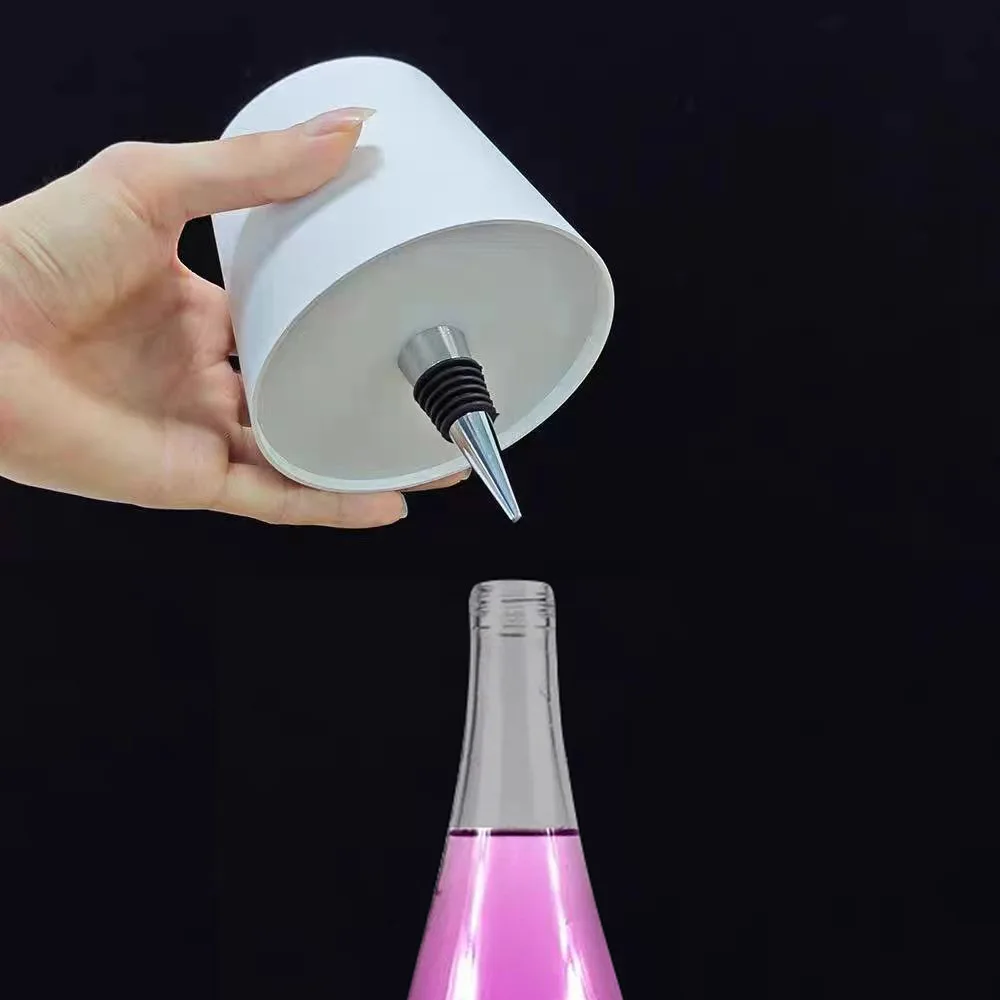 LED Wine Bottle Lamp Wine Bottle LED Light Dimmable Rechargeable Touch Control Portable Desk Lamp for Bar Cafe House