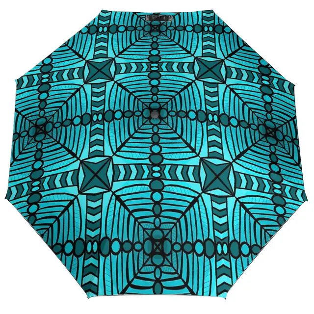 The Geo Print 3 Fold Auto Umbrella: A Stylish and Functional Must-Have