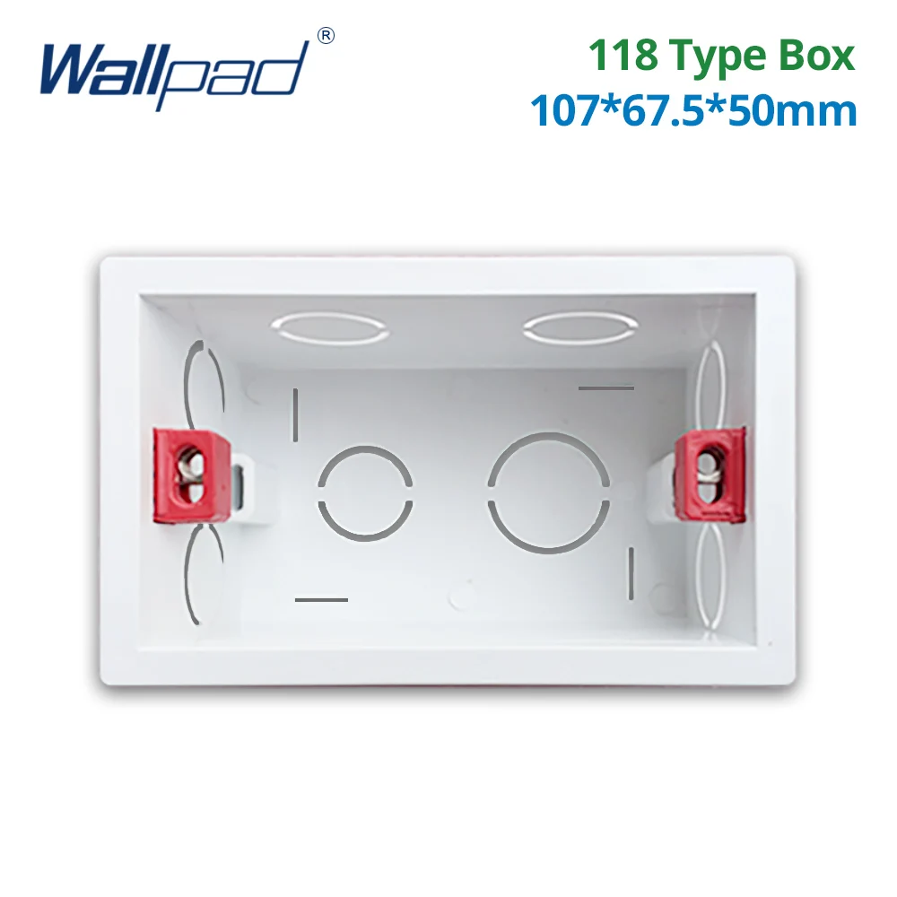 Mounting Lining Box for 118*72mm Wall Switch and Socket Wallpad Cassette Universal White Wall Back Junction Box