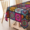 Tablecloth 1PCS Coffee Table Square Round Table Waterproof Non-Wash Tablecloth Dining Table Geometric Polyester Table Decoration 5