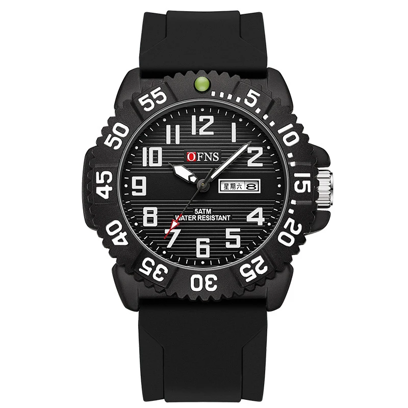 Men's Watch Sports High End Brand Electronic Quartz Double Calendar Trendy Digital Waterproof Male Fashion Clock Watches Gift - 6