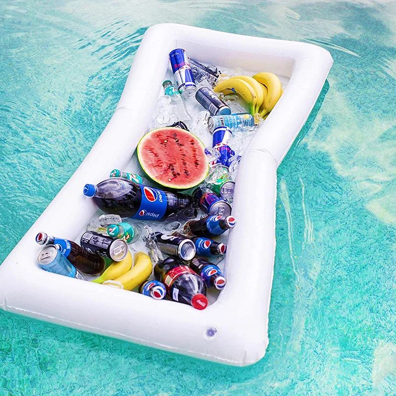 Inflatable Ice Tray Outdoor Picnic Camping Inflatable Chilled Fruit Salad Plate Portable Ice Bucket Bar And Tank