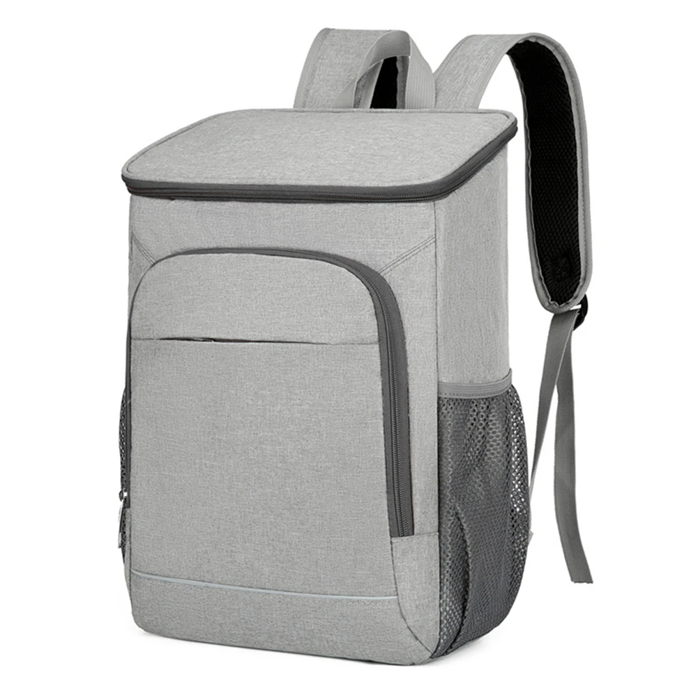 Oxford Cool Storage Backpack Save Space Waterproof Insulated Lunch Backpack Large-capacity Reflective Strip for Outdoor Camping