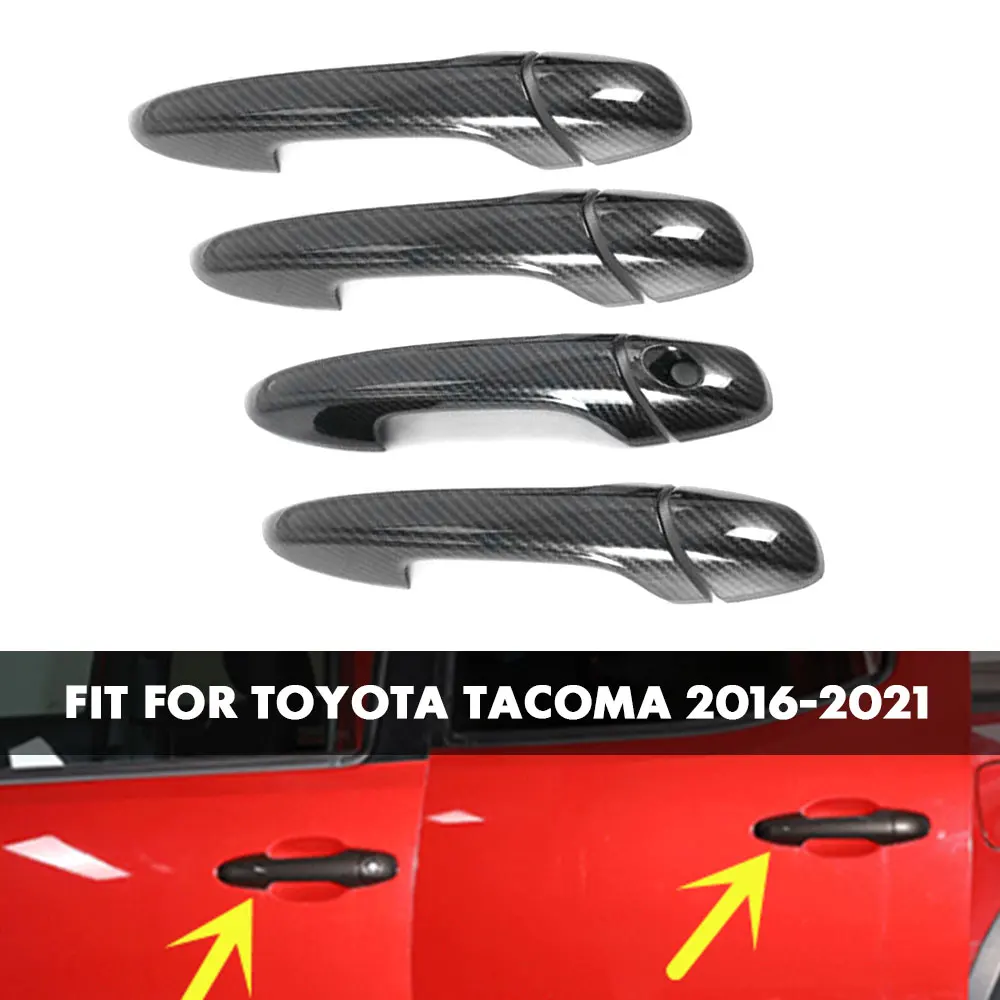 

Carbon Fiber Car Door Handles Cover Trim For Toyota Tacoma 2016-2023 Accessories