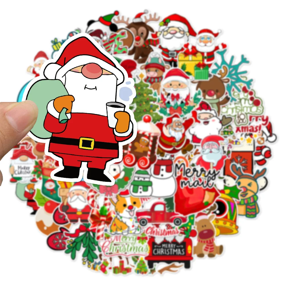 50/100PCS Weihnachten Serie Cartoon Festival Spaß Graffiti Aufkleber DIY Manuelle Schrott Buch Tablet Dekorative Aufkleber ﻿ – Detail 11