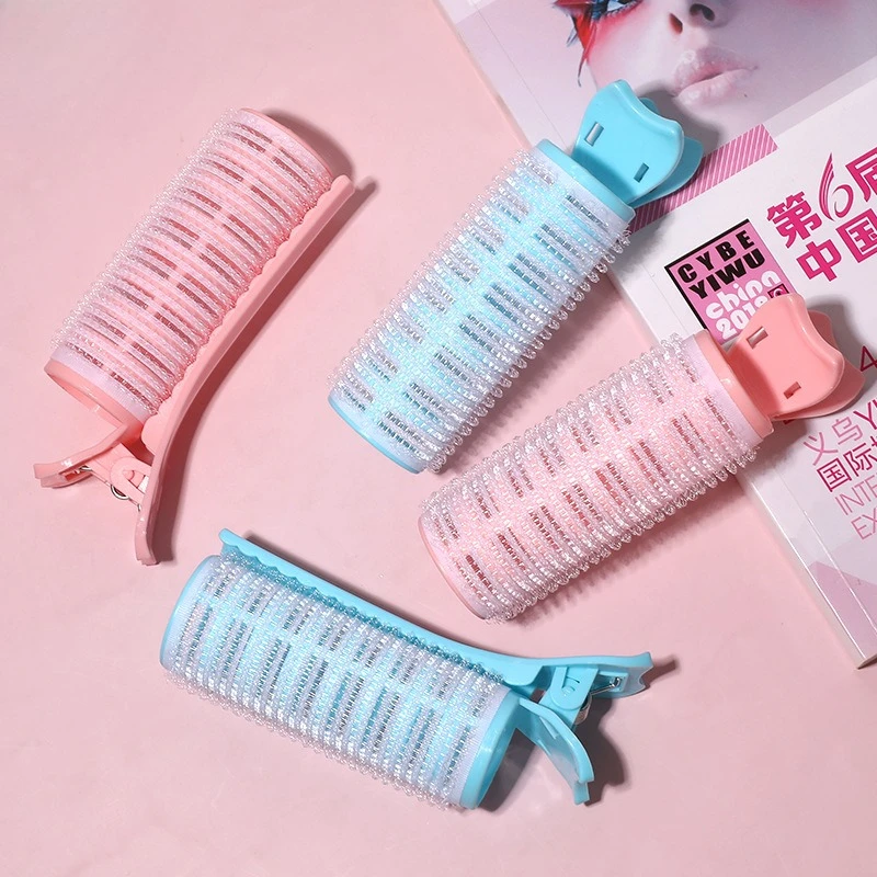 2개입 앞머리 컬링 아이언 간편 헤어 롤러 풍성한 스타일링 클립 에어 오버나이트 컬링 무열 컬러 DIY 헤어 스타일링 액세서리