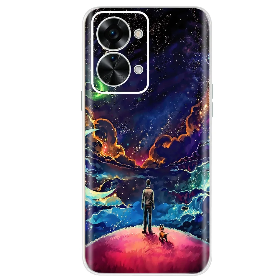 Stylish Painted Soft Silicone Clear TPU Phone Case Cover with Bumper Protection