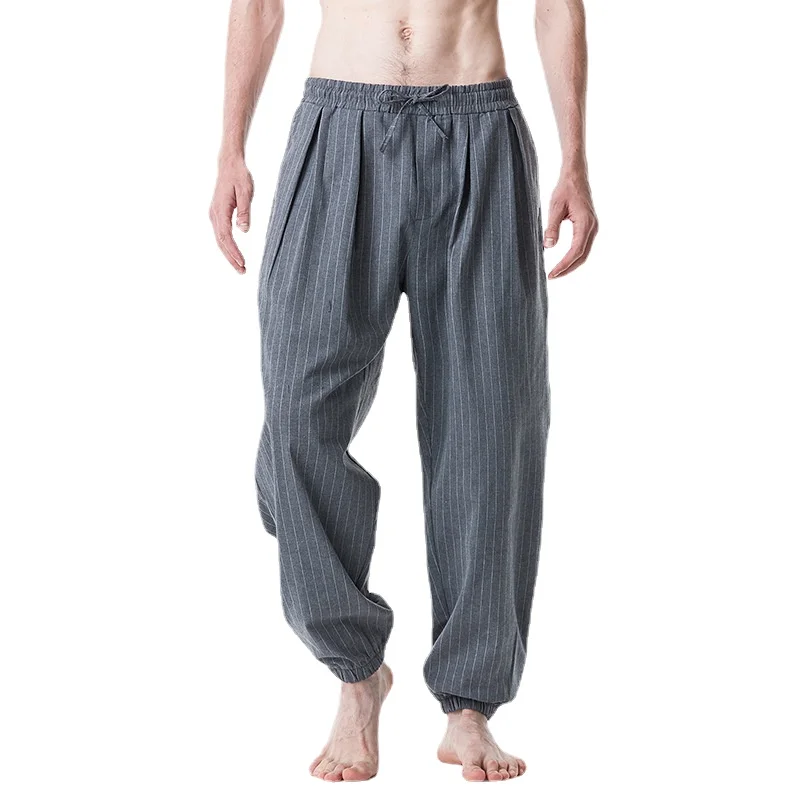 

2023 Men Striped Pants New Summer Men Loose Harem Pants Male Casual Fashion Color Pants Trousers Stripe Plus Size Sweatpants