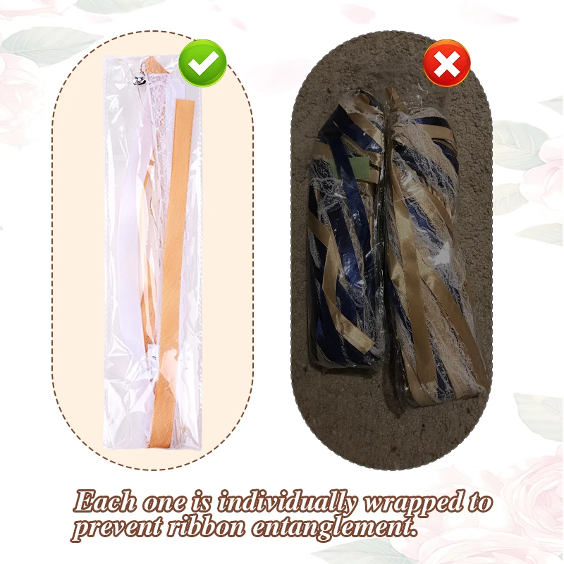 30 Baguettes De Mariage Avec Rubans Et Clochettes - Bâtons En Bois 60cm, Ruban Vert - Pour Cérémonie, Photos, Anniversaires