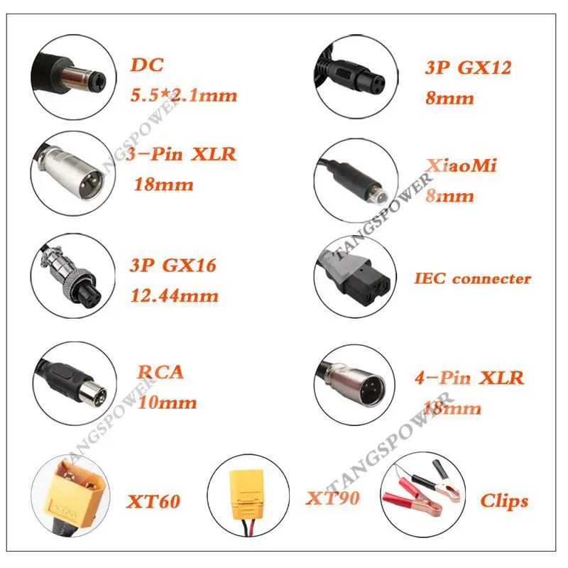 Tangspower 48v Carregador de Bateria 54.6v 3a Carregador de Bicicleta Elétrica 54.6v 3a Carregador de Bateria de Lítio para 13s 48v Li-ion Bateria - Image 6