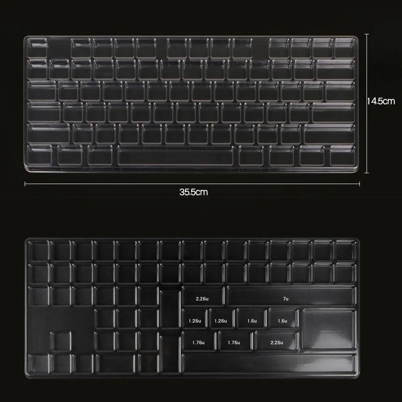 2 Layers Keycap Storage Box Washable Clear Lid for Keyboard Set Organizer Keycaps Collection Containers