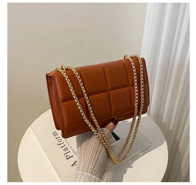 19 bags luxury designer handbag Women's sheepskin leather crossbody bag  Soft leather handbag Metal chain flip shoulder bag - AliExpress